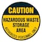 Signmission Hazardous Waste 16in Non-Slip Floor Marker, 16" x 16", FD-C-16-99927 FD-C-16-99927 - alternate 1